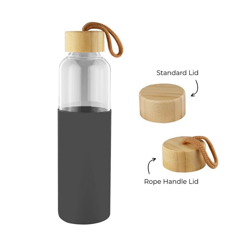 Honya Glass Drink Bottle with Sleeve